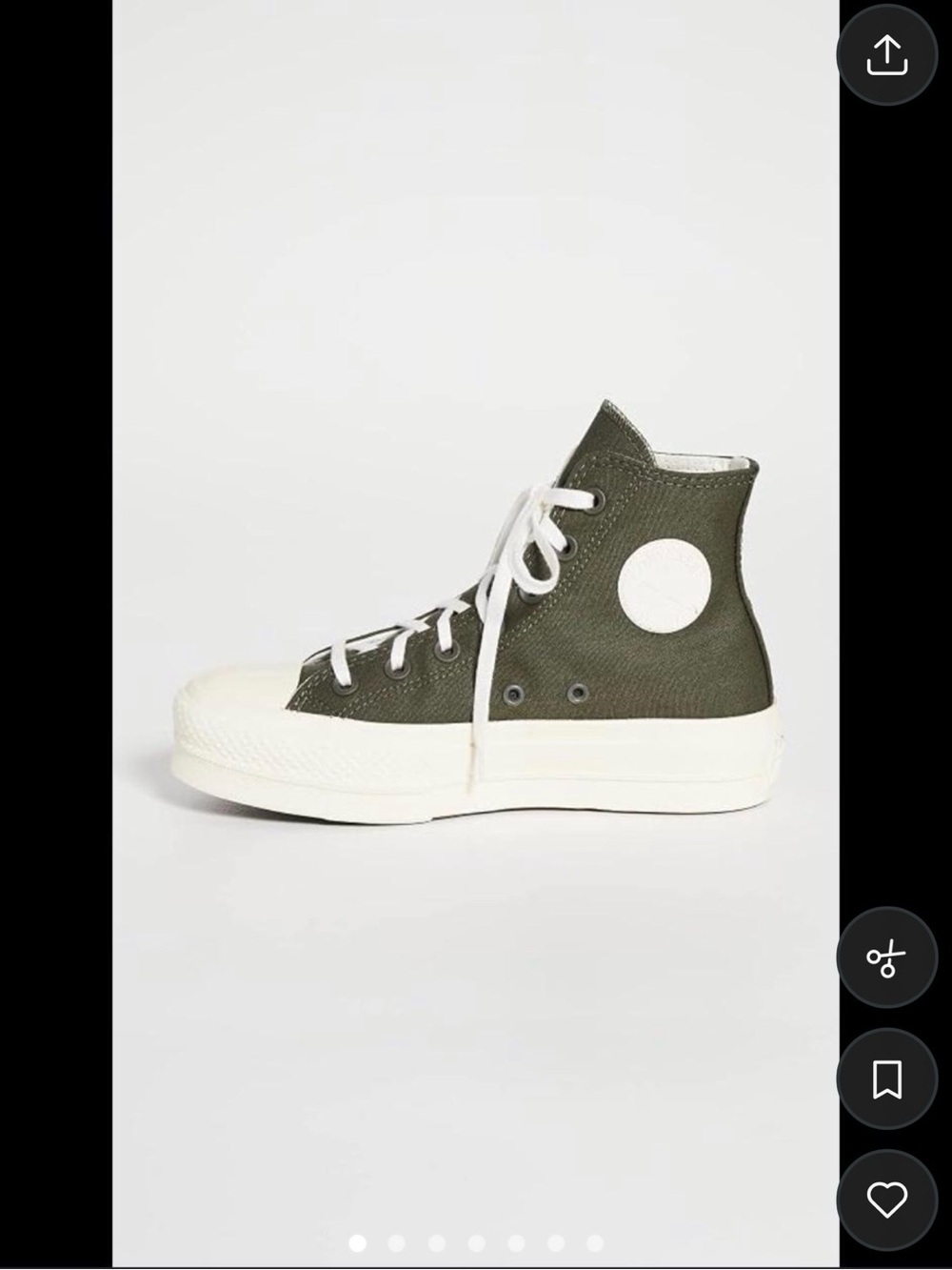Converse High Top Sneakers Olive Green with White